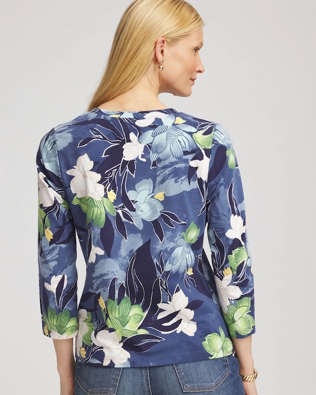Printed 3/4 Sleeve Perfect Tee - image 3